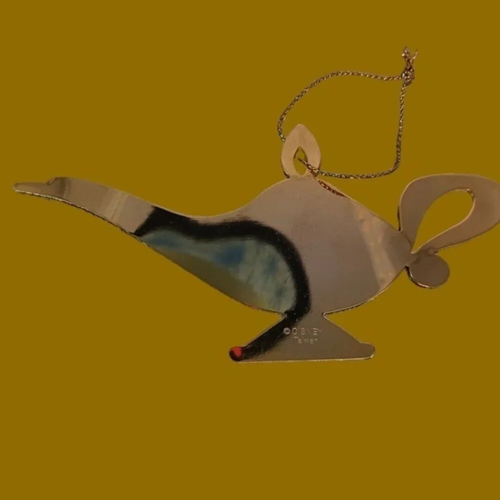 Disney vtg aladdin genie lamp gold ornament